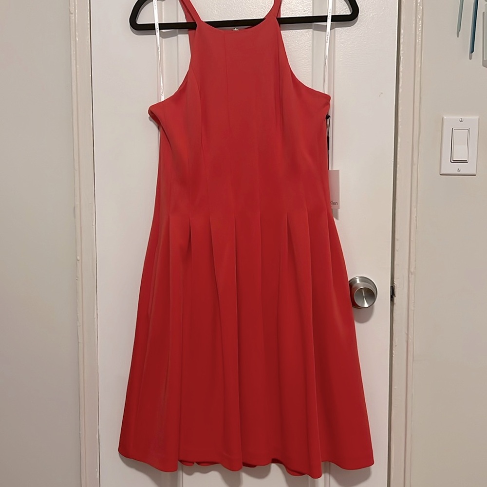 Calvin Klein NWT Coral Fit & Flare Dress Size 6